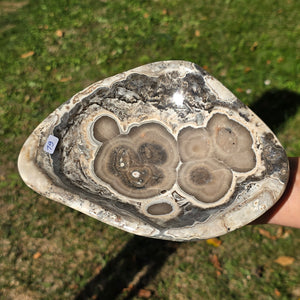Aragonit Stein Schale - (Onyxmarmor) - 20x15x5cm - handgeschliffen und poliert - Nr. 19