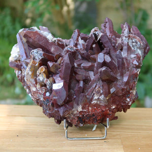 Seltene Hämatit Quarz Bergkristall Stufe (Eisenquarz) 20x17x11cm Marokko Nr. 1