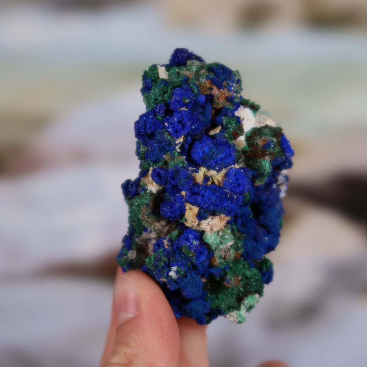 Azurit Malachit - natürlicher Rohstein - 7x4x3cm - Nr. 1