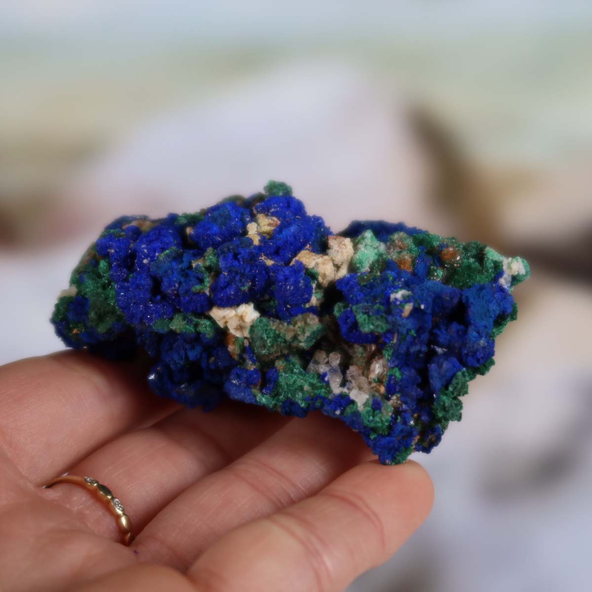 Azurit Malachit - natürlicher Rohstein - 7x4x3cm - Nr. 1
