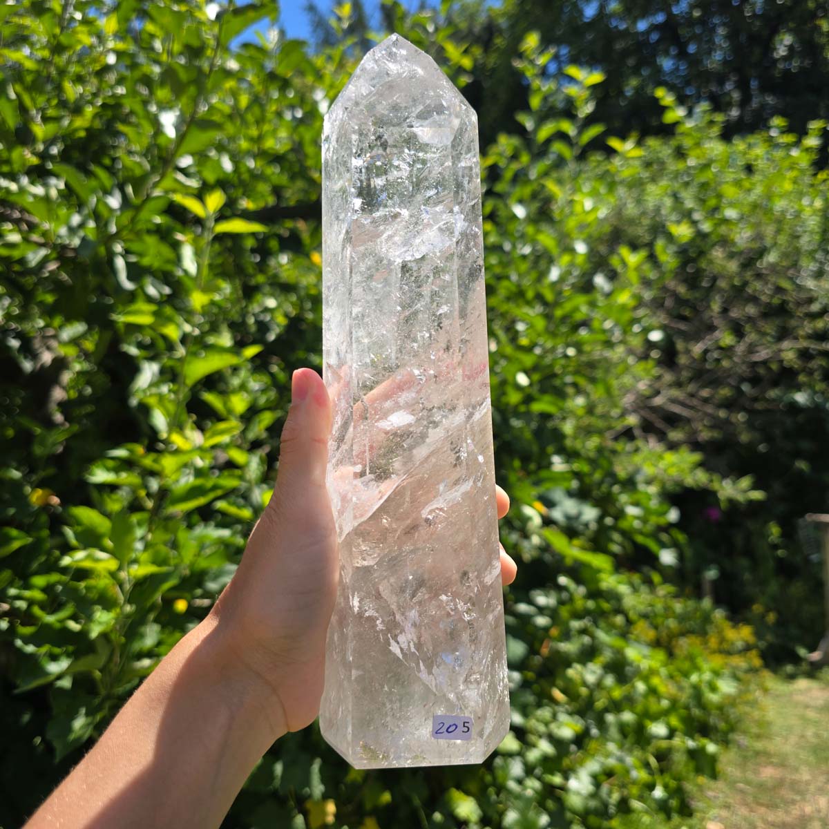 Bergkristall, Quarz, Obelisk geschliffen - 25x7x5 cm - Nr 205