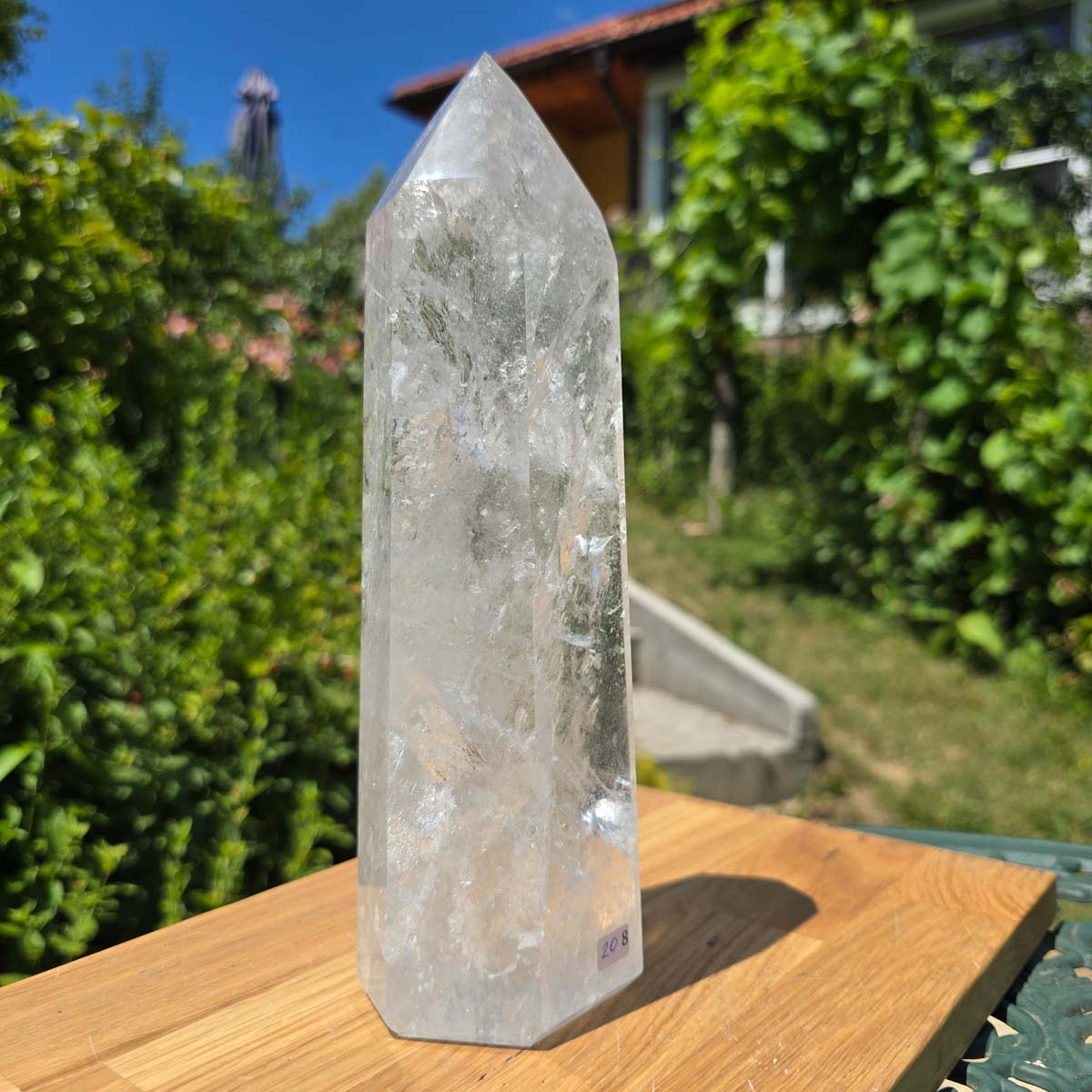 Bergkristall, Quarz, Obelisk geschliffen - 24x7x6 cm - Nr 208