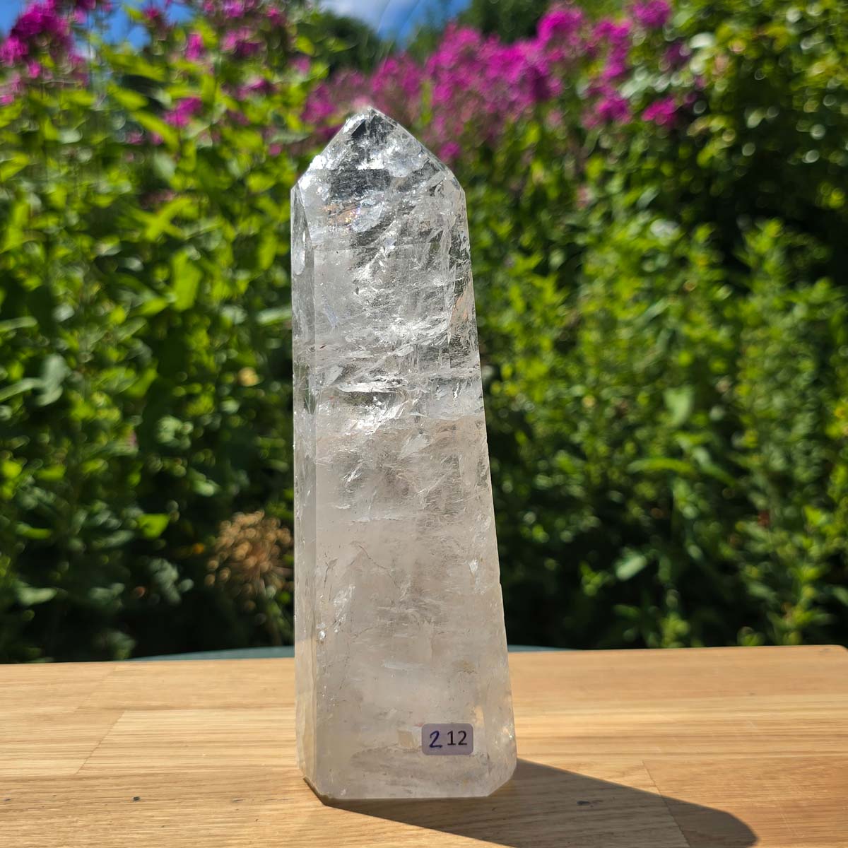 Bergkristall, Quarz, Obelisk geschliffen - 19x6x4 cm - Nr 212