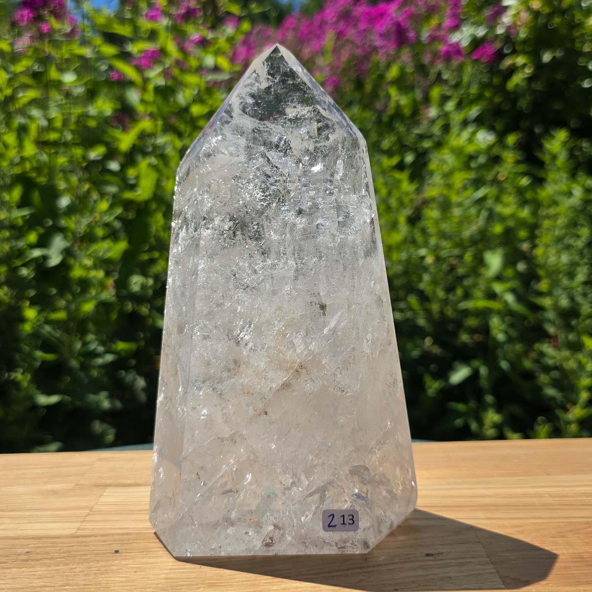 Bergkristall, Quarz, Obelisk geschliffen - 20x11x5 cm - Nr 213