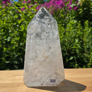 Bergkristall, Quarz, Obelisk geschliffen - 20x11x5 cm - Nr 213