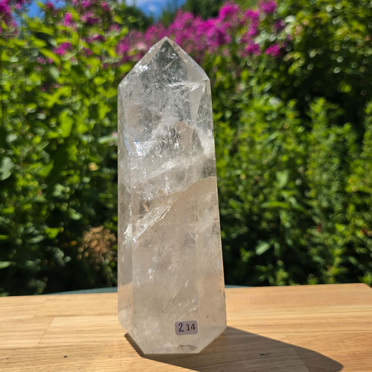 Bergkristall, Quarz, Obelisk geschliffen - 20x7x6 cm - Nr 214
