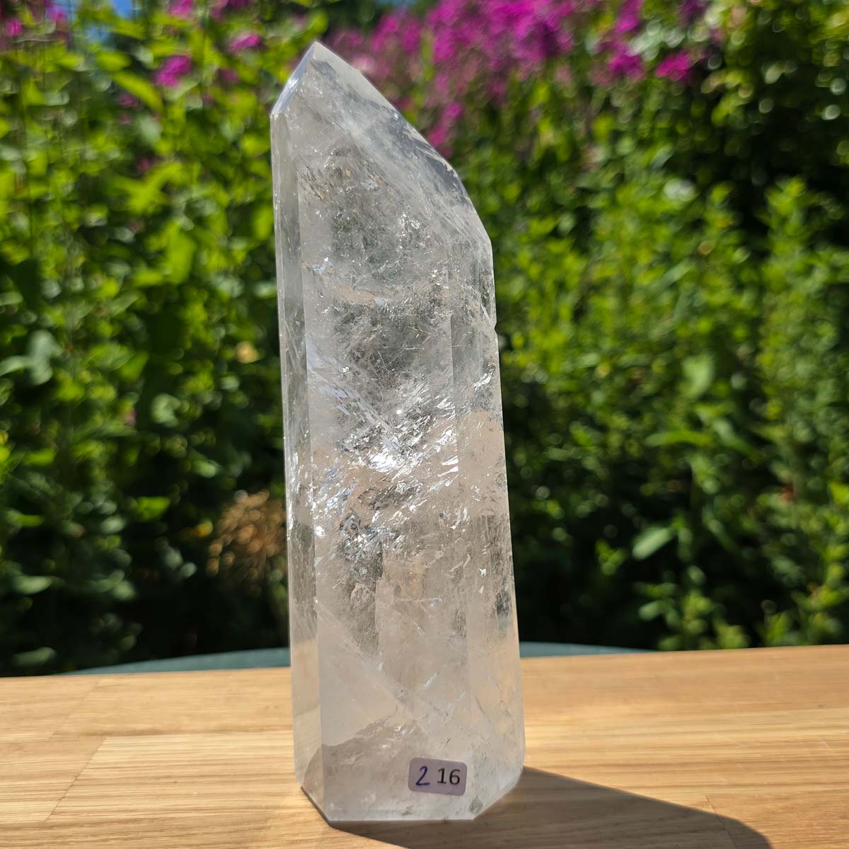 Bergkristall, Quarz, Obelisk geschliffen - 19x6x4 cm - Nr 216