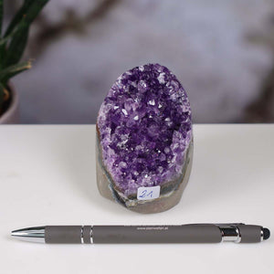 Uruguay Amethyst Mini Geode - 7x6x8cm - Harmonie und Entspannung – extra dunkler Qualität - NR 21