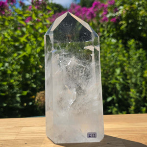 Bergkristall, Quarz, Obelisk geschliffen - 19x9x5 cm - Nr 221