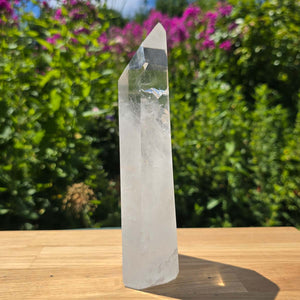 Bergkristall, Quarz, Obelisk geschliffen - 19x9x5 cm - Nr 221