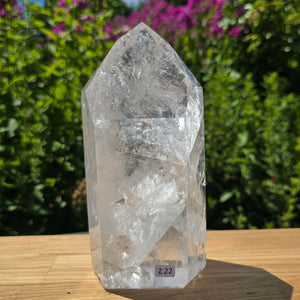 Bergkristall, Quarz, Obelisk geschliffen - 18x9x6 cm - Nr 222