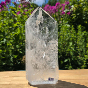 Bergkristall, Quarz, Obelisk geschliffen - 19x9x3 cm - Nr 225