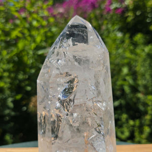 Bergkristall, Quarz, Obelisk geschliffen - 18x8x7 cm - Nr 226