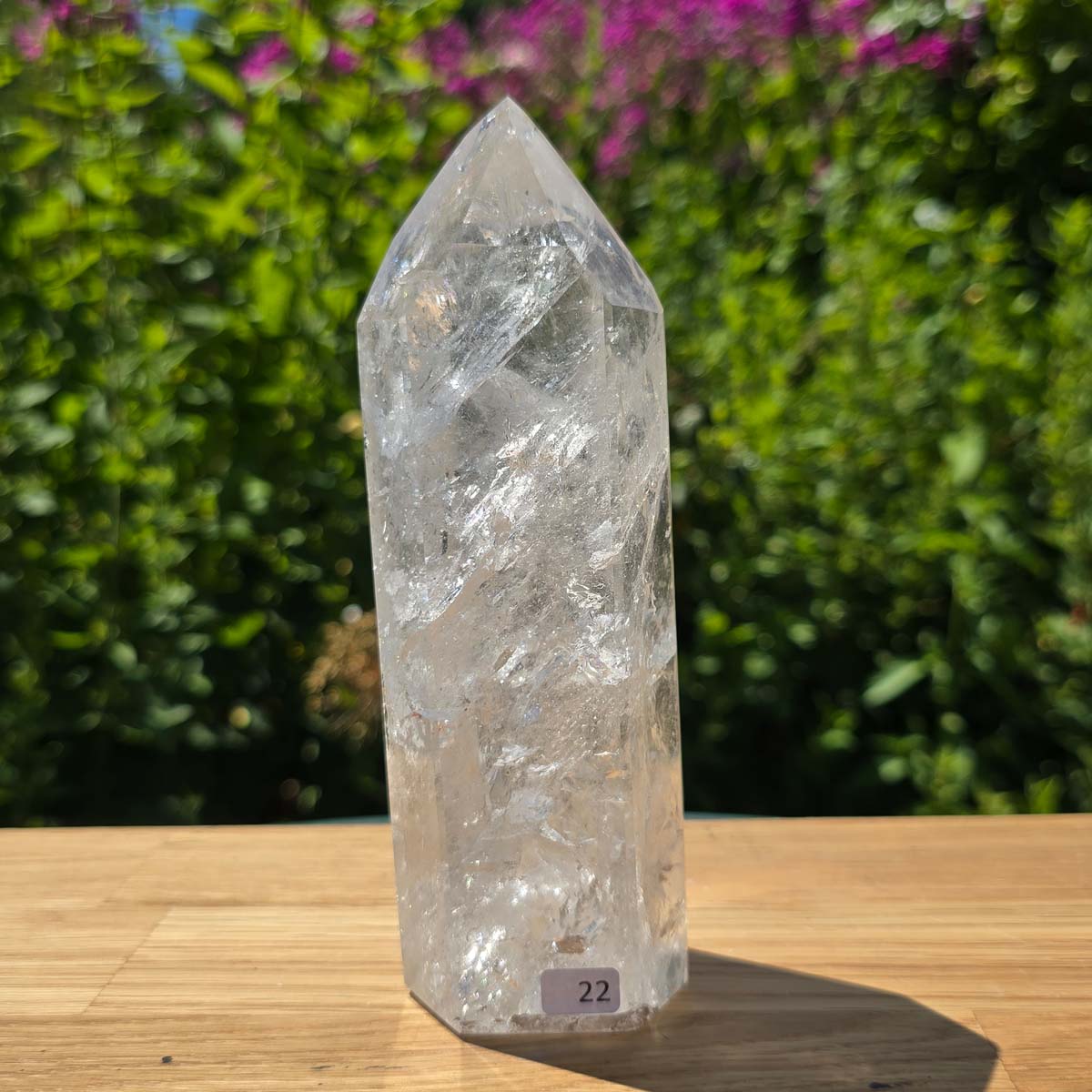 Rock crystal, quartz, polished obelisk UNIQUE No. 22