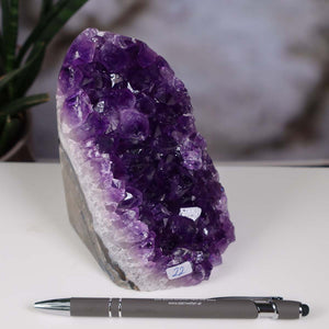 Uruguay Amethyst Mini Geode - 12x8x11cm - Harmonie und Entspannung – extra dunkler Qualität - NR 22