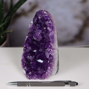 Uruguay Amethyst Mini Geode - 12x8x11cm - Harmonie und Entspannung – extra dunkler Qualität - NR 22