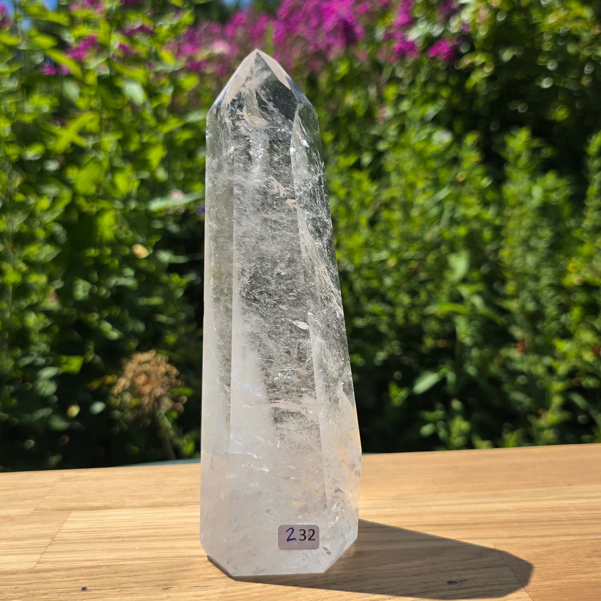 Bergkristall, Quarz, Obelisk geschliffen - 18x6x5 cm - Nr 232