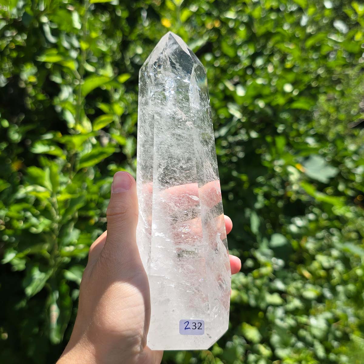 Bergkristall, Quarz, Obelisk geschliffen - 18x6x5 cm - Nr 232