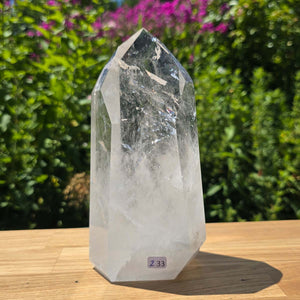 Bergkristall, Quarz, Obelisk geschliffen - 19x9x7 cm - Nr 233