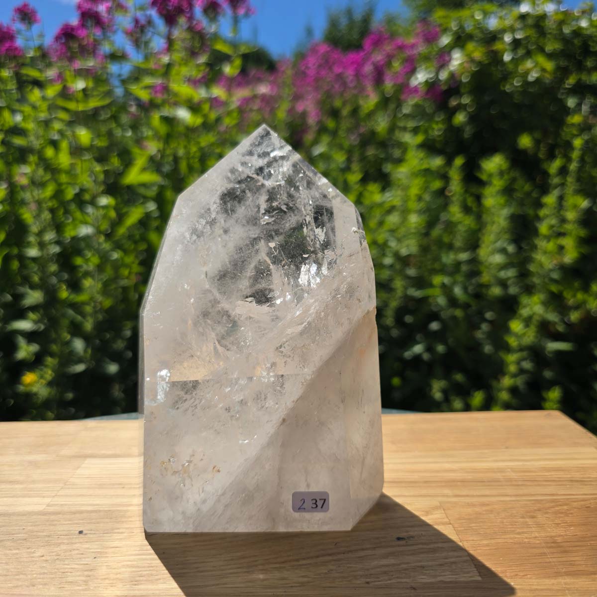 Bergkristall, Quarz, Obelisk geschliffen - 16x11x6 cm - Nr 237