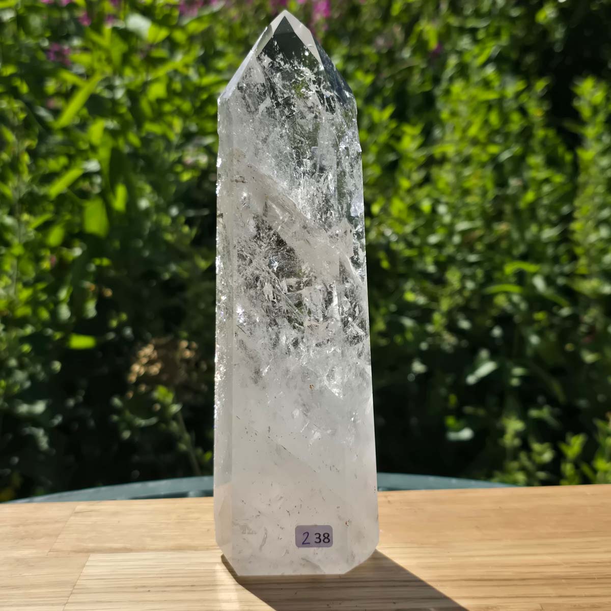 Bergkristall, Quarz, Obelisk geschliffen - 20x7x4 cm - Nr 238