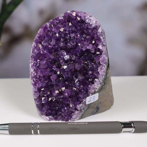 Uruguay Amethyst Mini Geode - 9x7x8cm - Harmonie und Entspannung – extra dunkler Qualität - NR 23