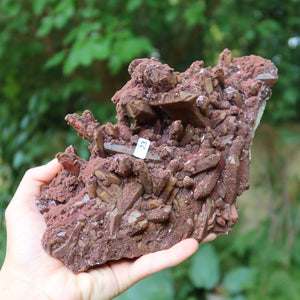 Seltene Hämatit Quarz Bergkristall Stufe (Eisenquarz) 23x10x10cm Marokko Nr. 23