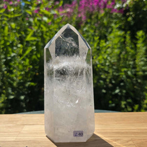 Bergkristall, Quarz, Obelisk geschliffen - 16x7x5 cm - Nr 240