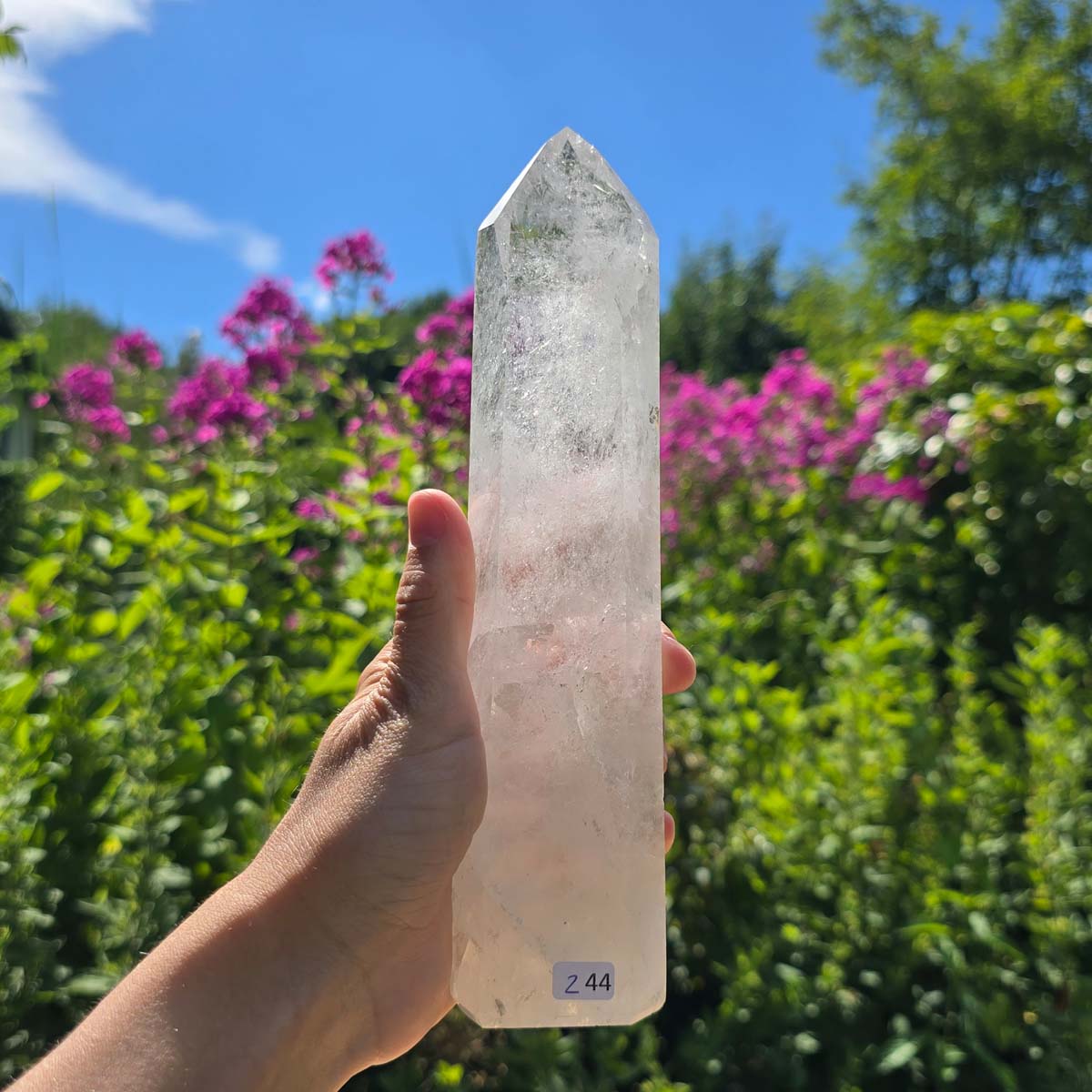 Bergkristall, Quarz, Obelisk geschliffen - 20x5x3 cm - Nr 244
