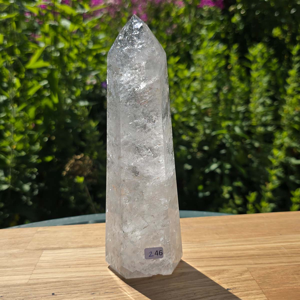 Bergkristall, Quarz, Obelisk geschliffen - 19x6x5 cm - Nr 246