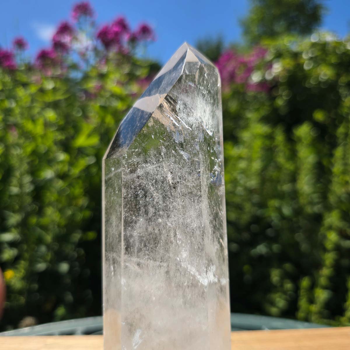 Bergkristall, Quarz, Obelisk geschliffen - 18x6x4 cm - Nr 247