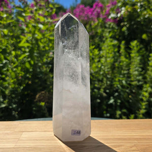 Bergkristall, Quarz, Obelisk geschliffen - 18x7x5 cm - Nr 248