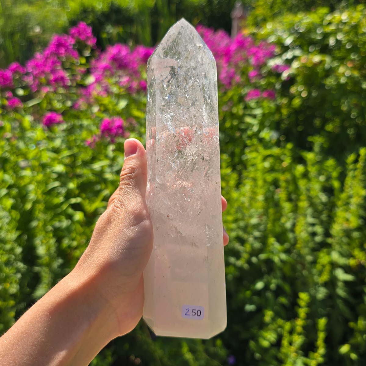 Bergkristall, Quarz, Obelisk geschliffen - 20x6x4 cm - Nr 250