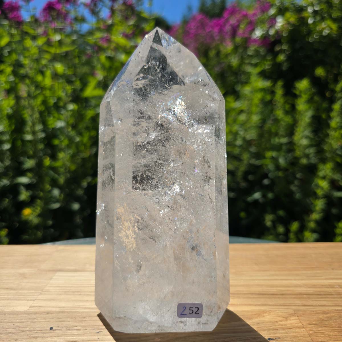 Bergkristall, Quarz, Obelisk geschliffen - 17x8x6 cm - Nr 252