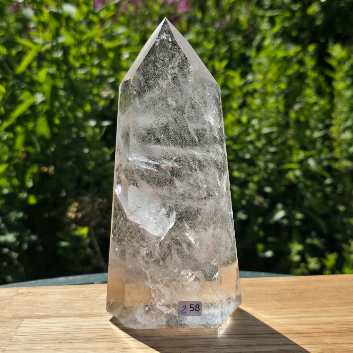 Bergkristall, Quarz, Obelisk geschliffen - 17x8x5 cm - Nr 258