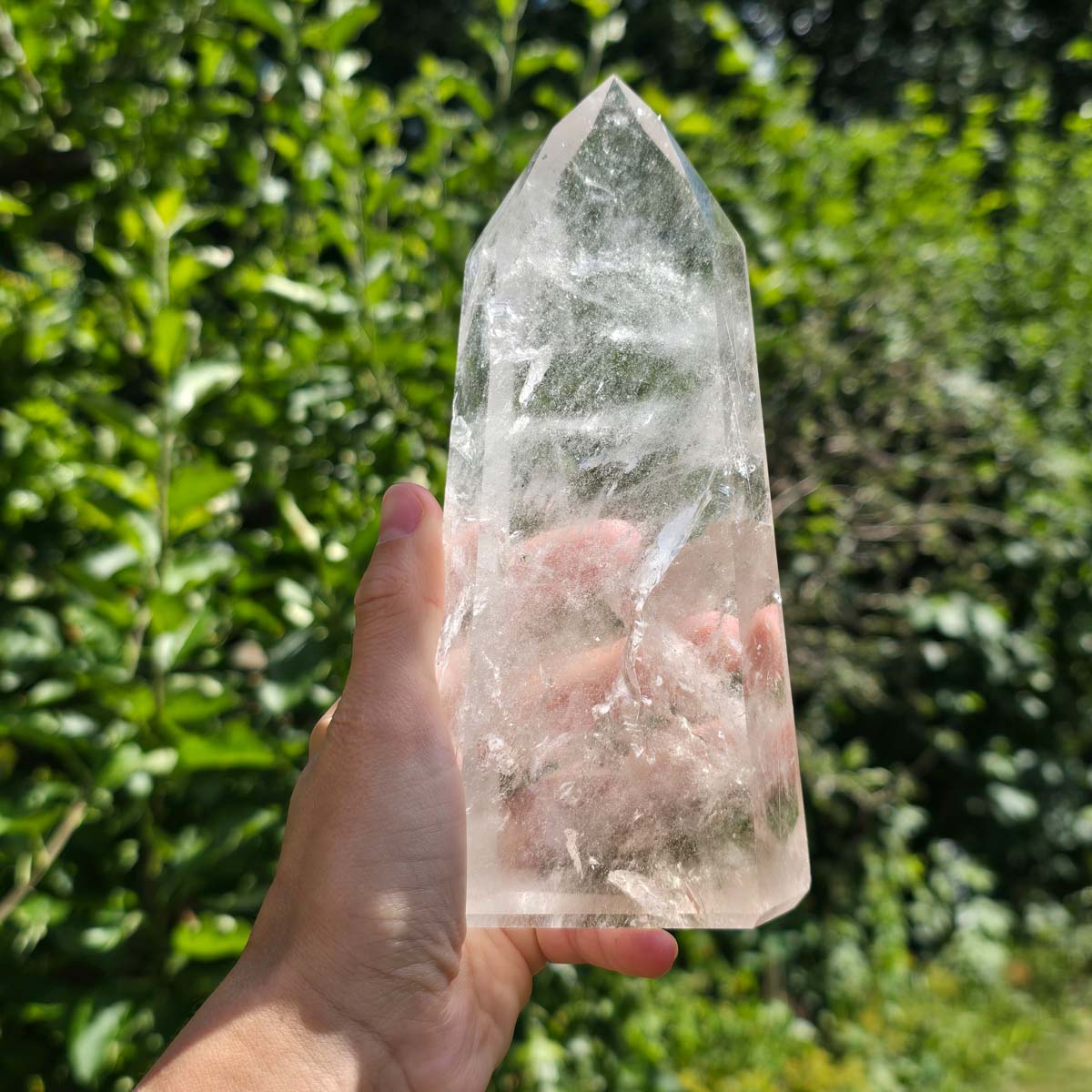 Bergkristall, Quarz, Obelisk geschliffen - 17x8x5 cm - Nr 258