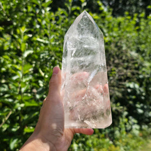 Bergkristall, Quarz, Obelisk geschliffen - 17x8x5 cm - Nr 258