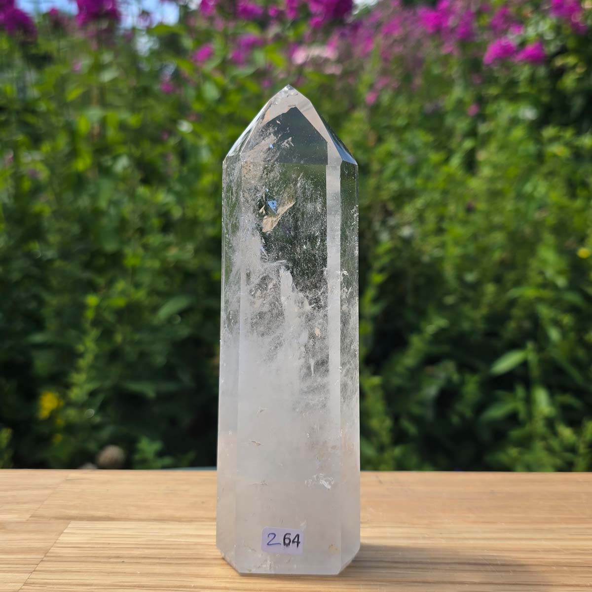 Bergkristall, Quarz, Obelisk geschliffen - 16x5x3 cm - Nr 264