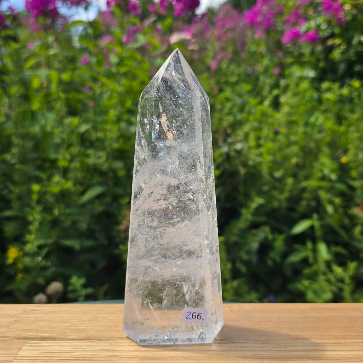 Bergkristall, Quarz, Obelisk geschliffen - 16x6x3 cm - Nr 266