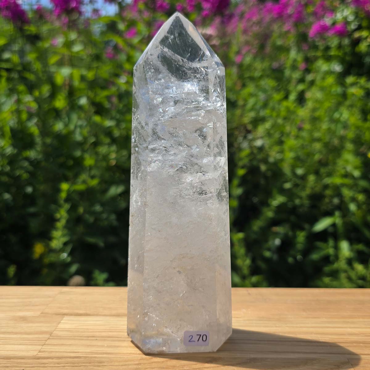 Bergkristall, Quarz, Obelisk geschliffen - 18x6x4 cm - Nr 270