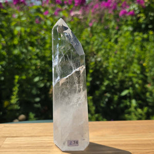 Bergkristall, Quarz, Obelisk geschliffen - 16x5x3 cm - Nr 274
