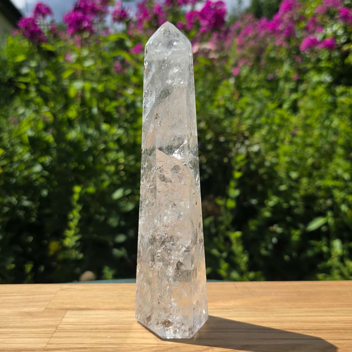 Bergkristall, Quarz, Obelisk geschliffen - 18x5x5 cm - Nr 275