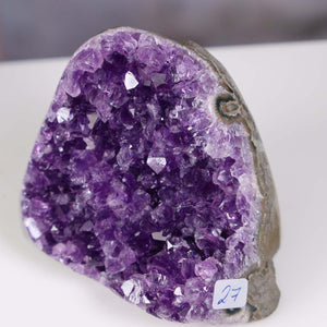 Uruguay Amethyst Mini Geode - 7x9x7cm - Harmonie und Entspannung – extra dunkler Qualität - NR 27