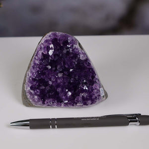 Uruguay Amethyst Mini Geode - 7x9x7cm - Harmonie und Entspannung – extra dunkler Qualität - NR 27