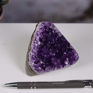 Uruguay Amethyst Mini Geode - 7x9x7cm - Harmonie und Entspannung – extra dunkler Qualität - NR 27