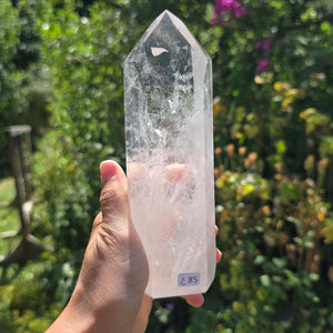 Bergkristall, Quarz, Obelisk geschliffen - 17x5x4 cm - Nr 285