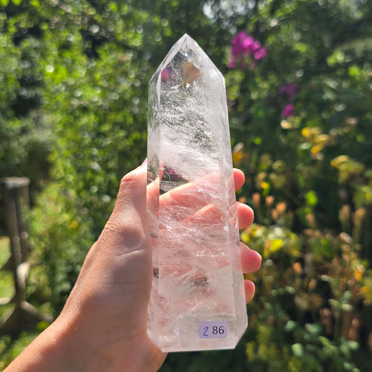 Bergkristall, Quarz, Obelisk geschliffen - 15x5x3 cm - Nr 286