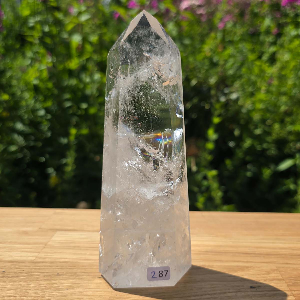Bergkristall, Quarz, Obelisk geschliffen - 15x6x4 cm - Nr 287