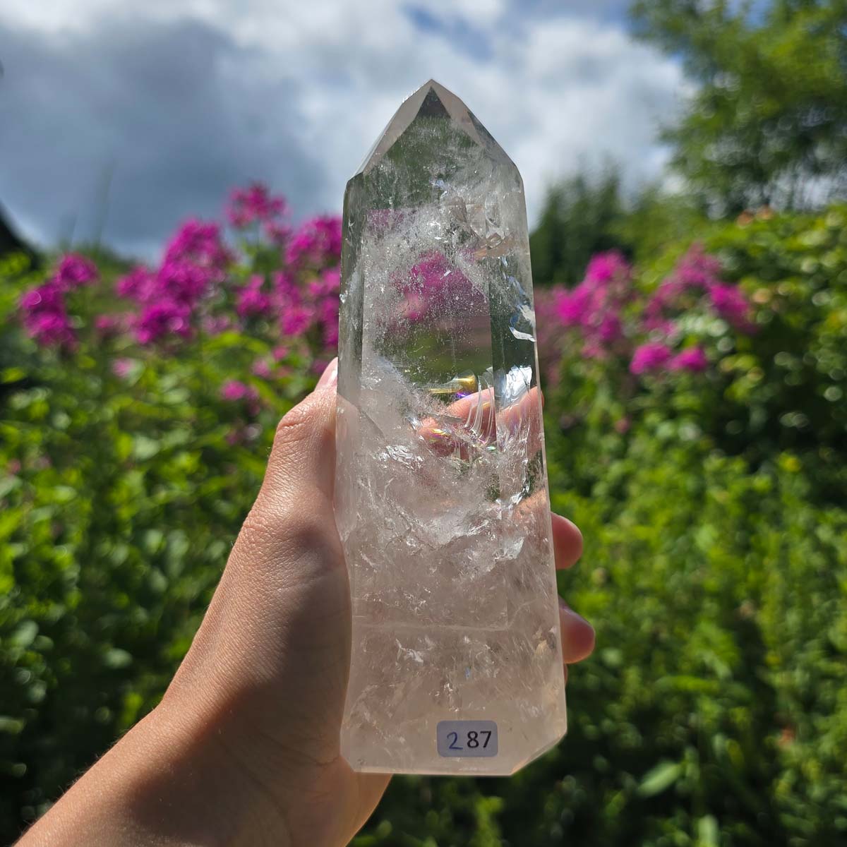 Bergkristall, Quarz, Obelisk geschliffen - 15x6x4 cm - Nr 287