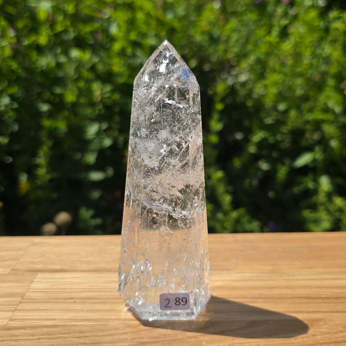 Bergkristall, Quarz, Obelisk geschliffen - 12x4x3 cm - Nr 289